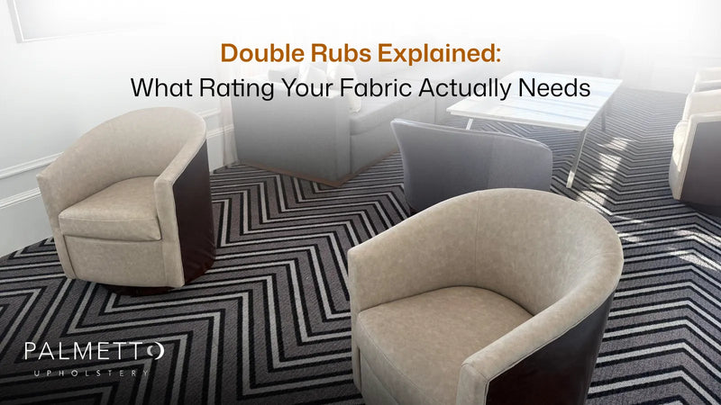 Upholstered tub chairs in a hotel lounge seating area